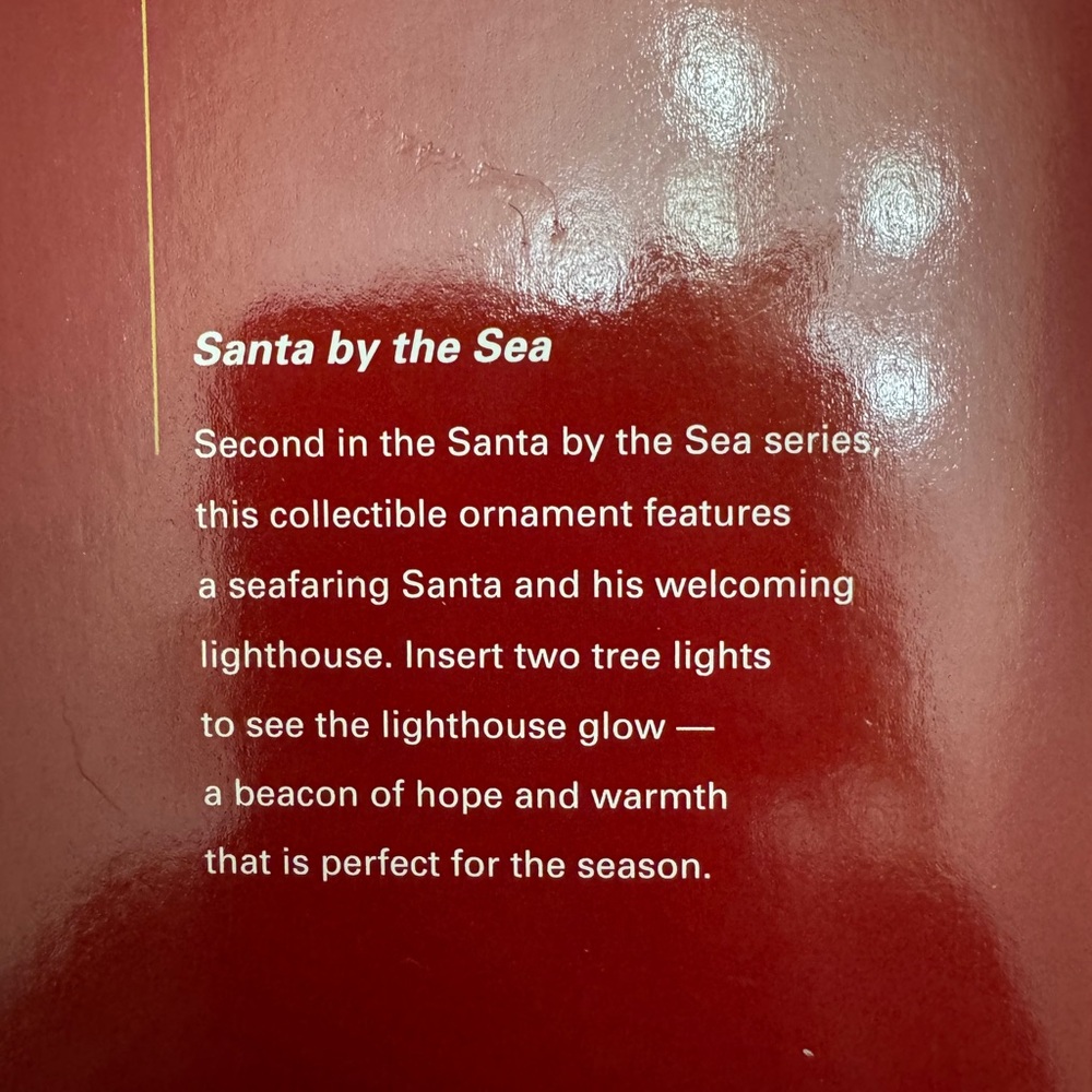 3 Carlton Cards Heirloom Santa by the Sea XmasOrnaments - vintage ceramic in box - Picture 3 of 8
